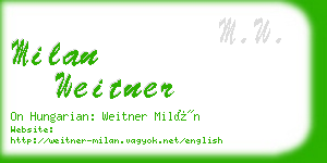 milan weitner business card